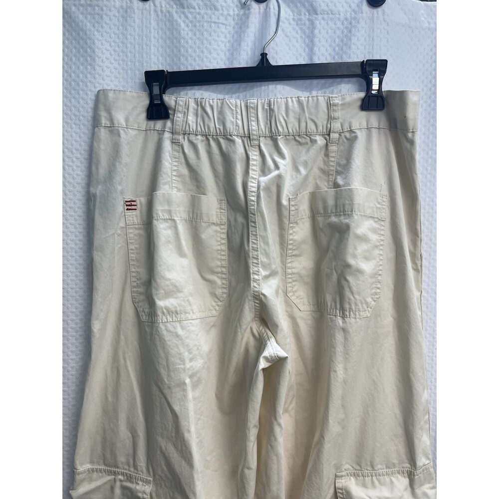 BDG Urban Outfitters Ivory High rise Wide Leg Baggy Cargo Pants Y2K 10 - Picture 6 of 7